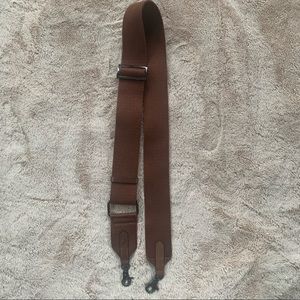 Botkier Purse Strap- Adjustable, Brown, Clip On, Cloth w/ Leather Accents